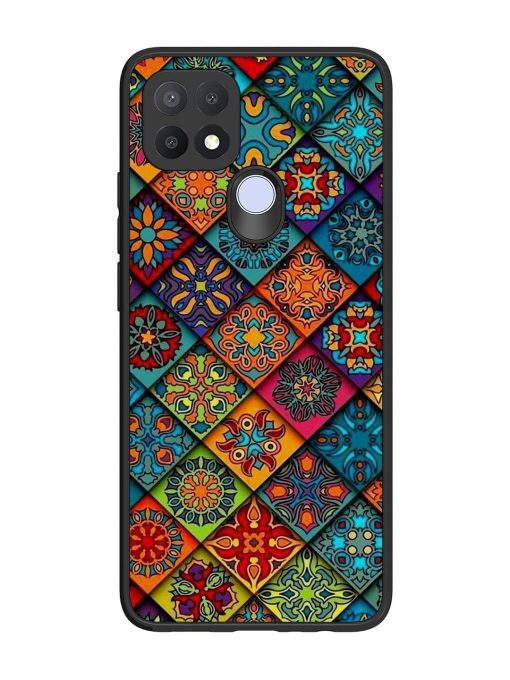 Patchwork Mandala Mosaic Glossy Soft Edge Case for Oppo A15 Chachhi