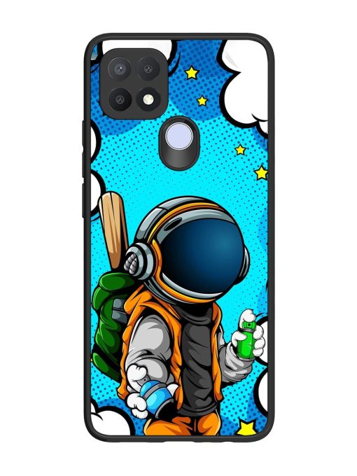 Space Graffiti Artist Glossy Soft Edge Case for Oppo A15 Chachhi