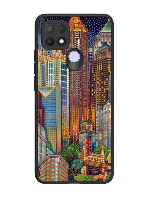 Neon Nightscape Glossy Soft Edge Case for Oppo A15