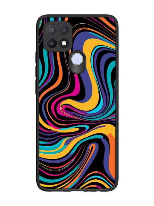 Psychedelic Swirl Glossy Soft Edge Case for Oppo A15S Chachhi