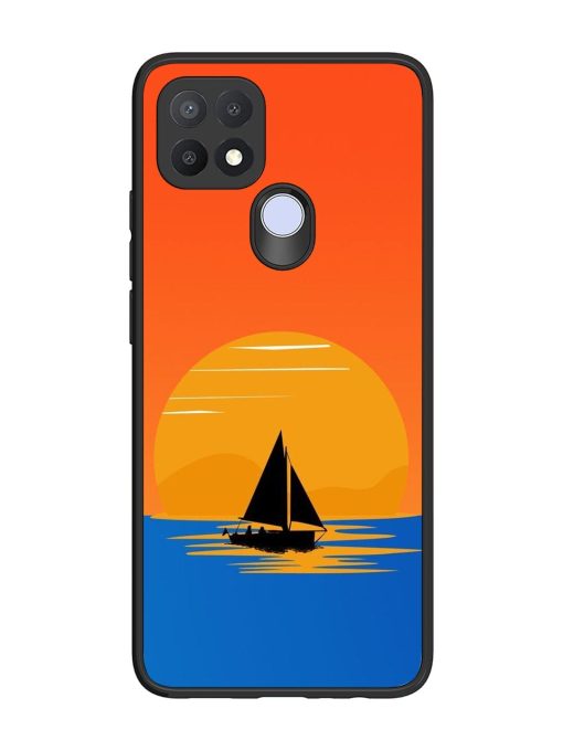 Sunset Sail Glossy Soft Edge Case for Oppo A15S Chachhi