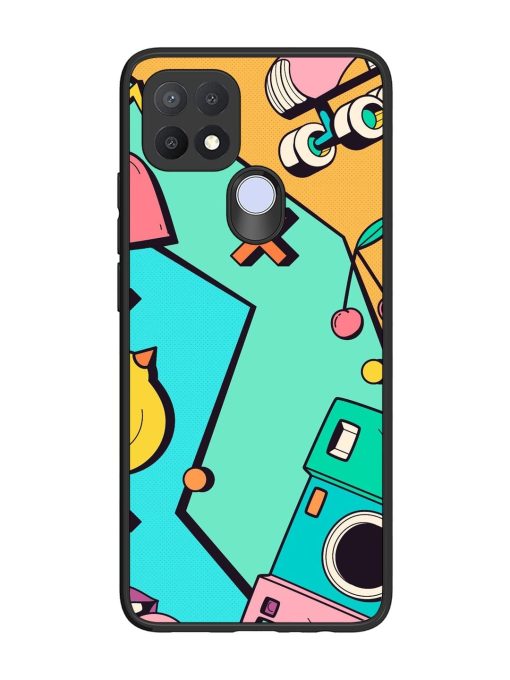 Retro Remix Glossy Soft Edge Case for Oppo A15S Chachhi