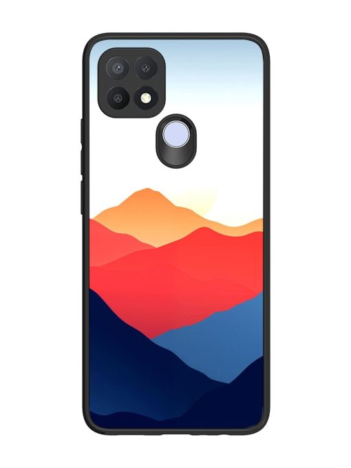 Sunset Peaks Glossy Soft Edge Case for Oppo A15S Chachhi