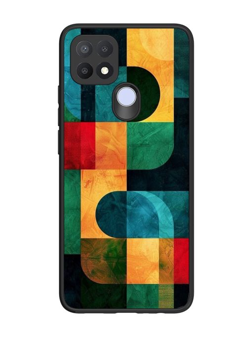 Geometric Harmony Glossy Soft Edge Case for Oppo A15S Chachhi