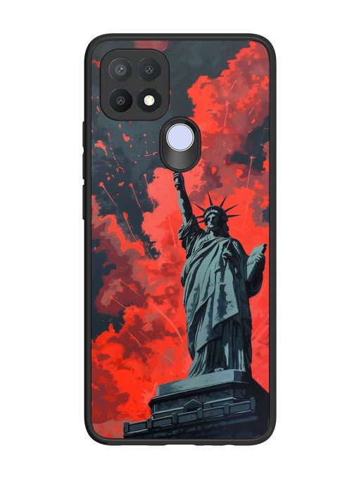 Lady Liberty'S Firework Finale Glossy Soft Edge Case for Oppo A15S