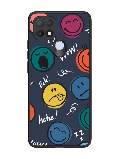 Emoticon Parade Glossy Soft Edge Case for Oppo A15S Chachhi