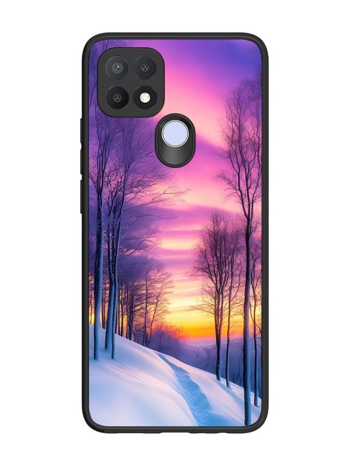 Winter'S Purple Haze Glossy Soft Edge Case for Oppo A15S Chachhi