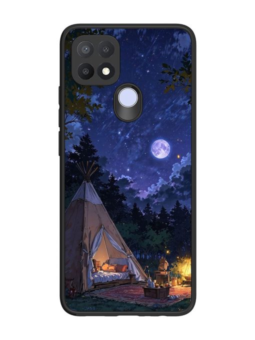 Moonlight Camping Glossy Soft Edge Case for Oppo A15S Chachhi