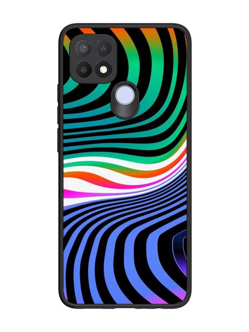 Psychedelic Waves Glossy Soft Edge Case for Oppo A15S Chachhi