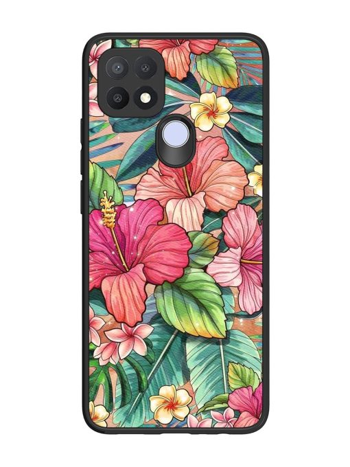 Tropical Tapestry Glossy Soft Edge Case for Oppo A15S Chachhi