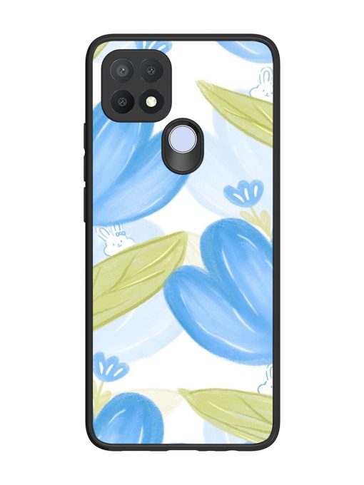 Bunny'S Blue Garden Glossy Soft Edge Case for Oppo A15S Chachhi