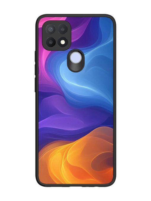 Cosmic Currents Glossy Soft Edge Case for Oppo A15S Chachhi