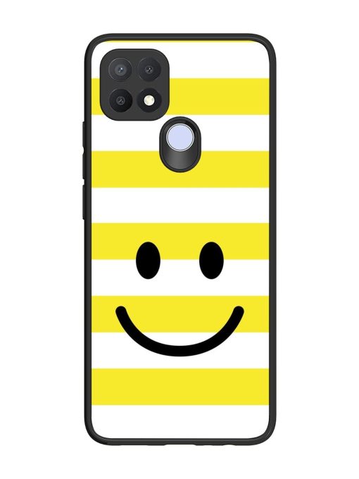 Smiling Stripes Glossy Soft Edge Case for Oppo A15S Chachhi