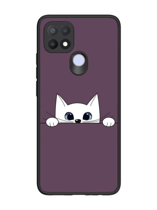 Peek-A-Boo Kitty Glossy Soft Edge Case for Oppo A15S Chachhi