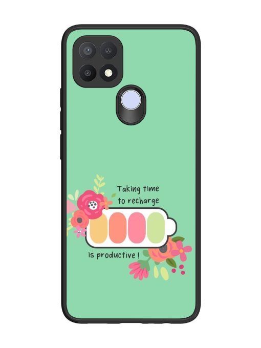 Recharge And Bloom Glossy Soft Edge Case for Oppo A15S Chachhi