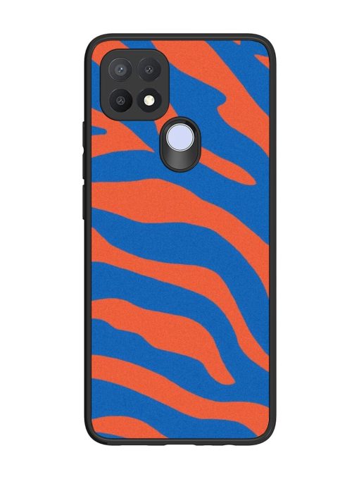 Zebra Stripes In Blue And Orange Glossy Soft Edge Case for Oppo A15S Chachhi