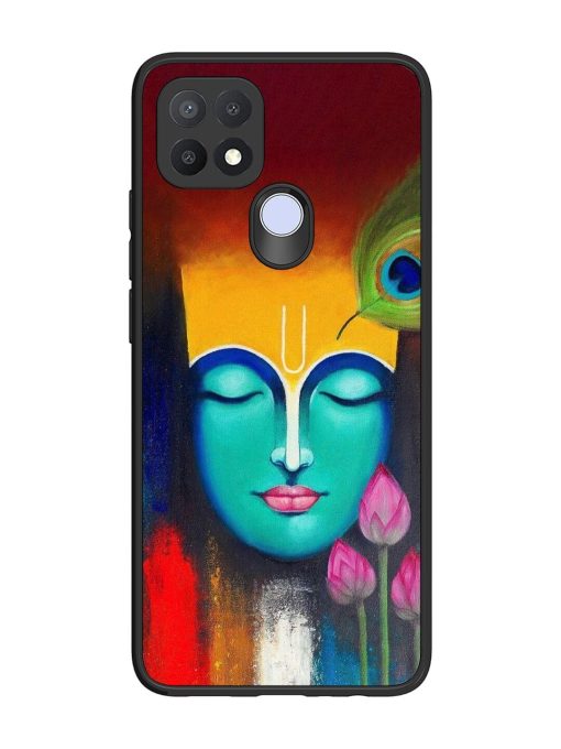 Divine Tranquility: The Face Of Krishna Glossy Soft Edge Case for Oppo A15S Chachhi