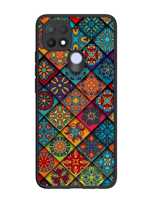 Patchwork Mandala Mosaic Glossy Soft Edge Case for Oppo A15S Chachhi