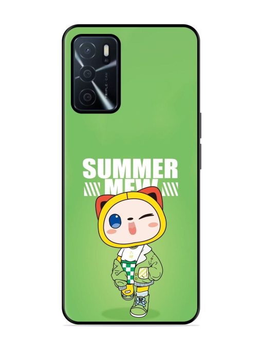 Purrfect Summer Glossy Soft Edge Case for Oppo A16 Chachhi