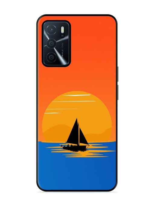 Sunset Sail Glossy Soft Edge Case for Oppo A16 Chachhi