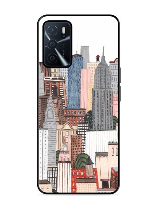 Cityscape Dreams Glossy Soft Edge Case for Oppo A16 Chachhi