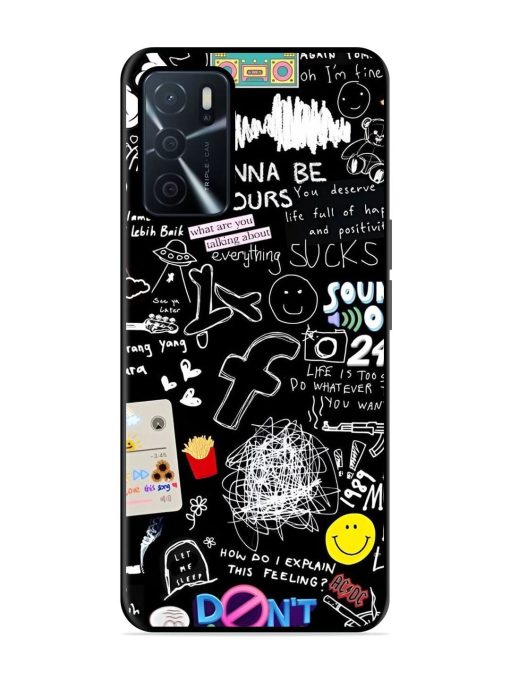 Doodle Diary Glossy Soft Edge Case for Oppo A16 Chachhi