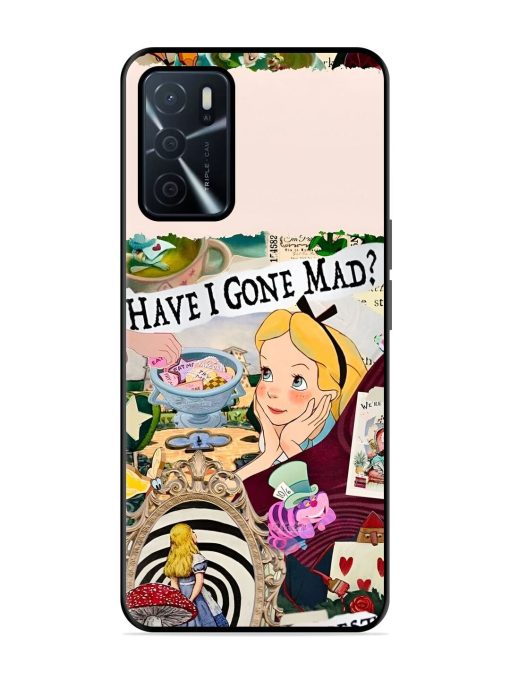 Mad Hatter'S Collage Glossy Soft Edge Case for Oppo A16 Chachhi