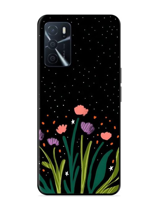 Midnight Bloom Glossy Soft Edge Case for Oppo A16 Chachhi