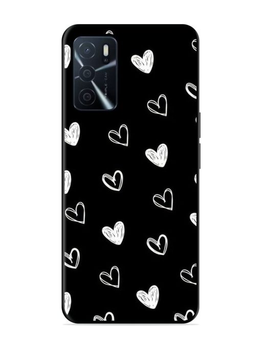 Scattered Hearts Glossy Soft Edge Case for Oppo A16 Chachhi