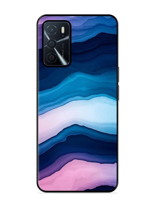 Oceanic Layers Glossy Soft Edge Case for Oppo A16 Chachhi