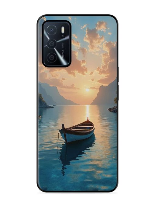 Serene Sunset Glossy Soft Edge Case for Oppo A16 Chachhi