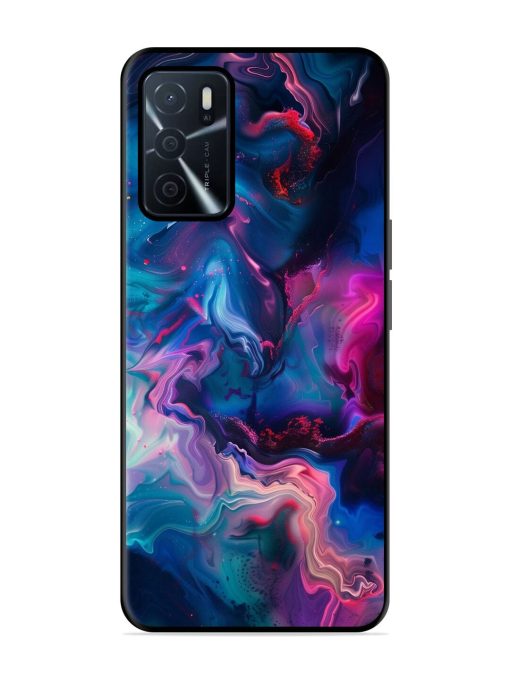 Cosmic Swirl Glossy Soft Edge Case for Oppo A16 Chachhi