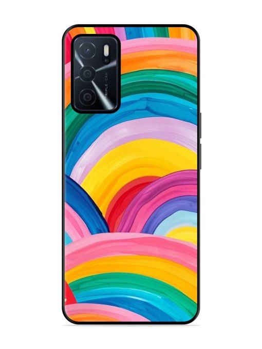 Rainbow Symphony Glossy Soft Edge Case for Oppo A16 Chachhi