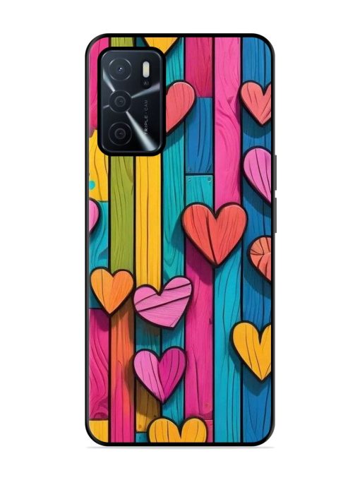 Rainbow Of Hearts Glossy Soft Edge Case for Oppo A16 Chachhi