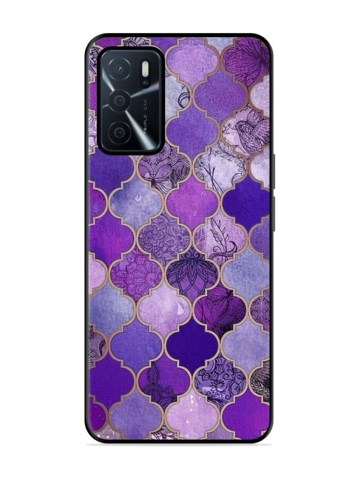 Purple Mosaic Magic Glossy Soft Edge Case for Oppo A16 Chachhi