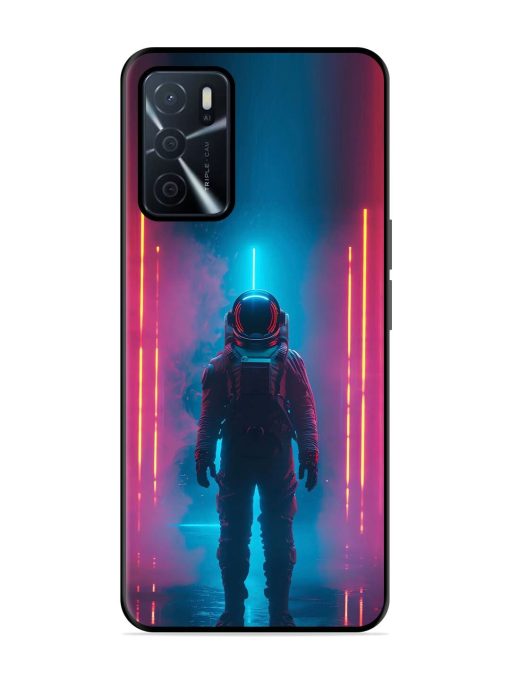 Neon Astronaut Glossy Soft Edge Case for Oppo A16 Chachhi