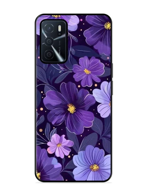 Purple Paradise Glossy Soft Edge Case for Oppo A16 Chachhi