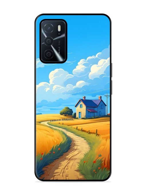 Countryside Cottage Glossy Soft Edge Case for Oppo A16 Chachhi