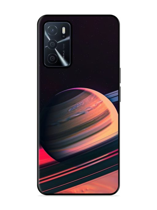 Neon Saturn Glossy Soft Edge Case for Oppo A16 Chachhi