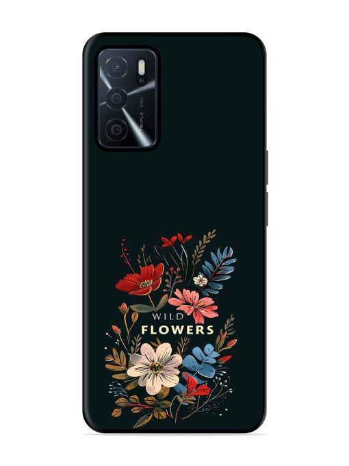 Dark Floral Glossy Soft Edge Case for Oppo A16 Chachhi