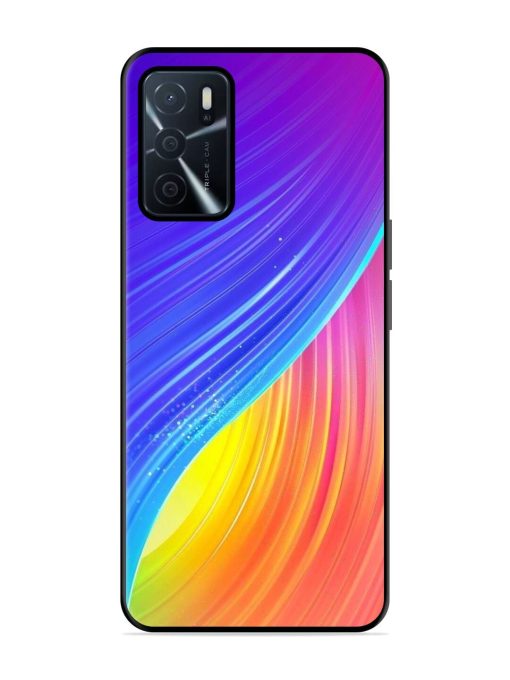 Neon Swirl Glossy Soft Edge Case for Oppo A16 Chachhi