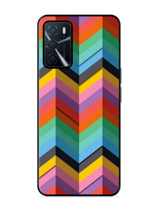 Colorful Zigzag Glossy Soft Edge Case for Oppo A16 Chachhi