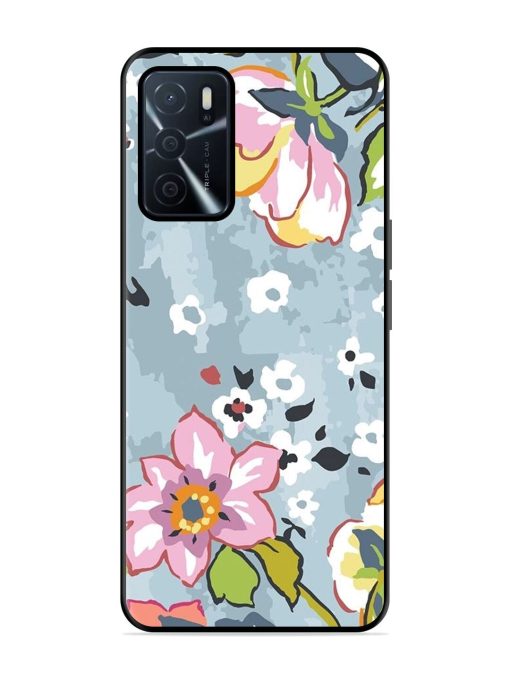 Floral Fantasy Glossy Soft Edge Case for Oppo A16