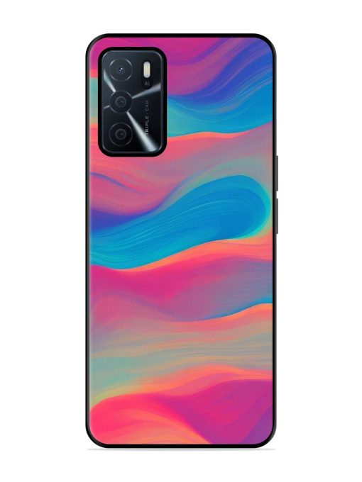 Wavy Wonder Glossy Soft Edge Case for Oppo A16 Chachhi