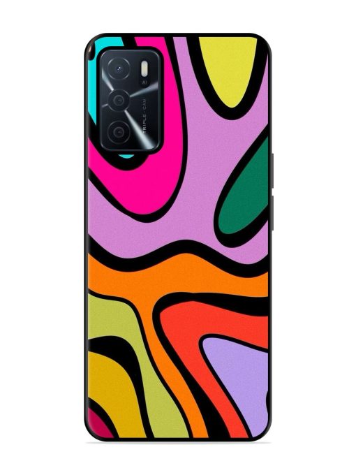 Groovy Swirls Glossy Soft Edge Case for Oppo A16 Chachhi