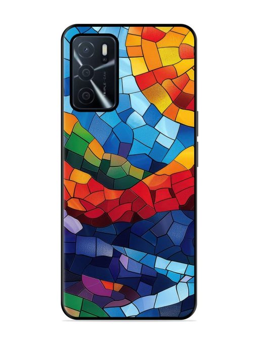 Mosaic Sunset Glossy Soft Edge Case for Oppo A16 Chachhi