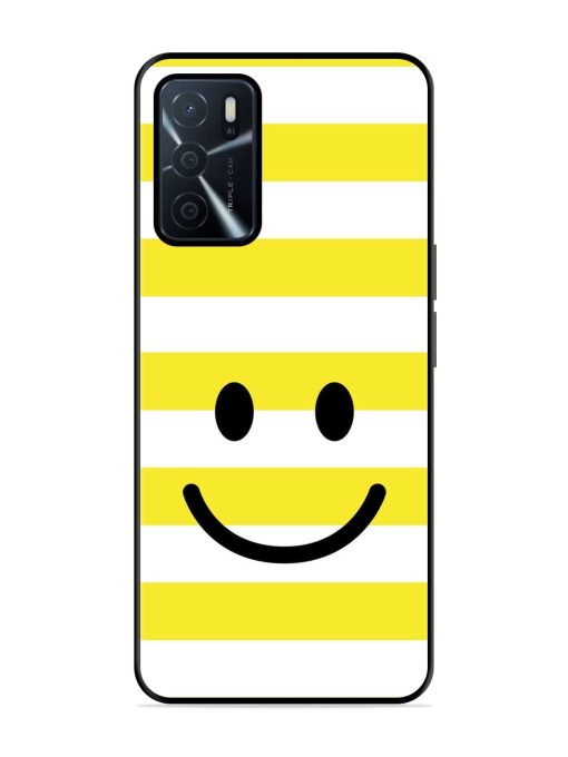 Smiling Stripes Glossy Soft Edge Case for Oppo A16 Chachhi