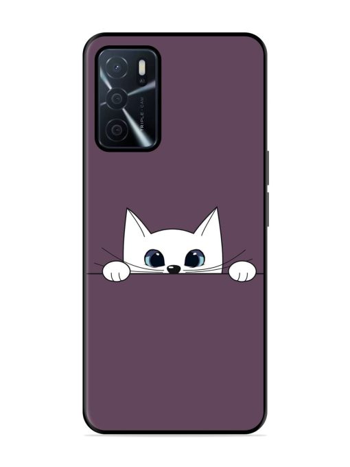 Peek-A-Boo Kitty Glossy Soft Edge Case for Oppo A16 Chachhi