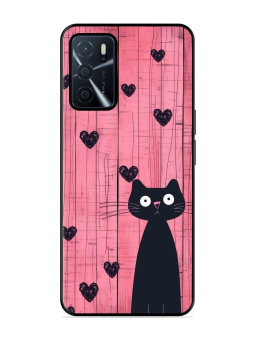 Feline Valentine'S Day Glossy Soft Edge Case for Oppo A16 Chachhi