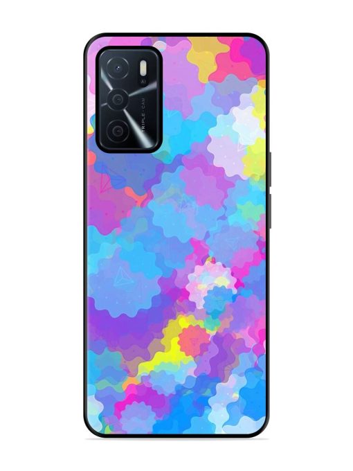 Psychedelic Cloud Burst Glossy Soft Edge Case for Oppo A16 Chachhi